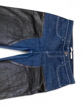 Givenchy Vintage Black Leather Panel Jeans